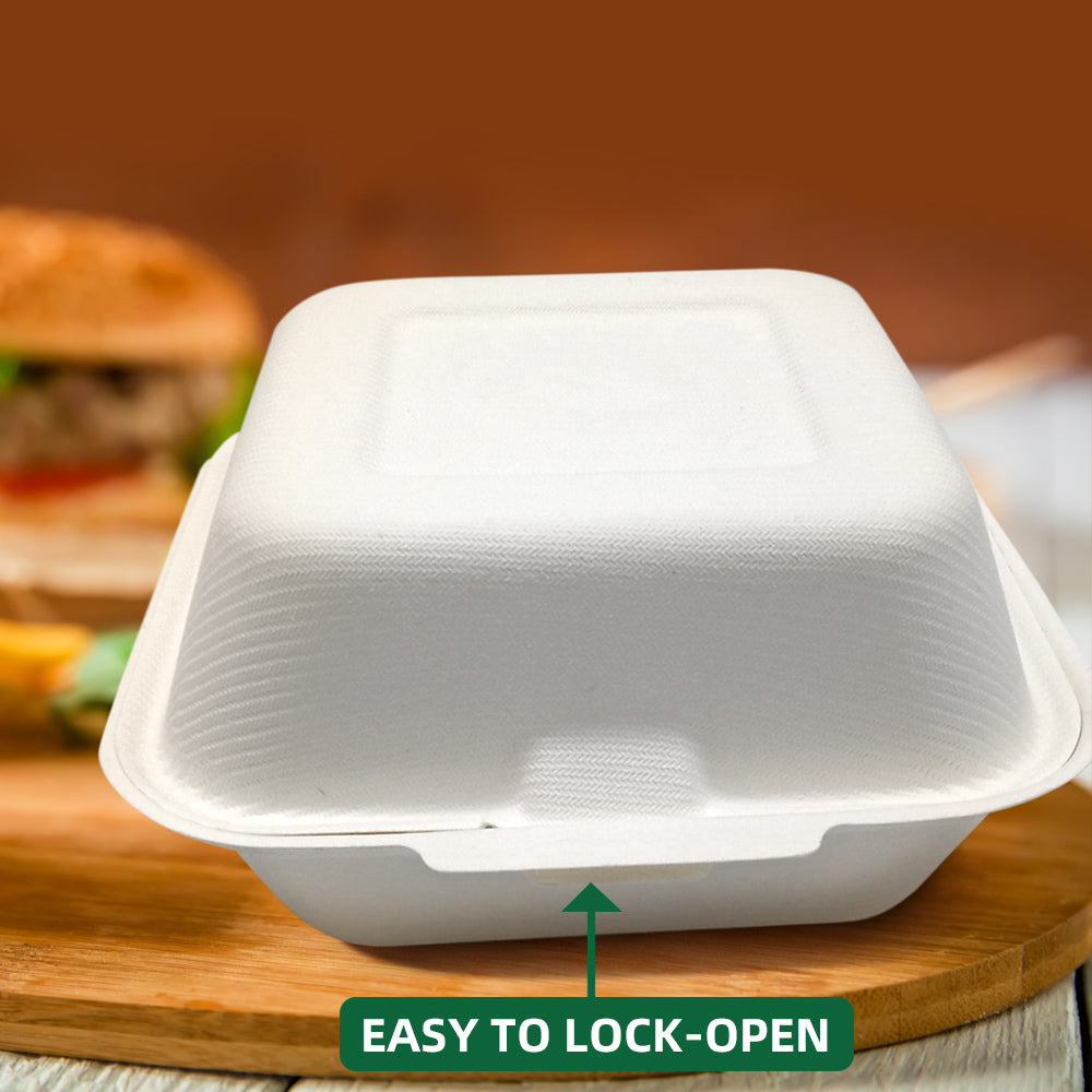 Hot! 6"-450ml Hamburger Boxes(Fold)