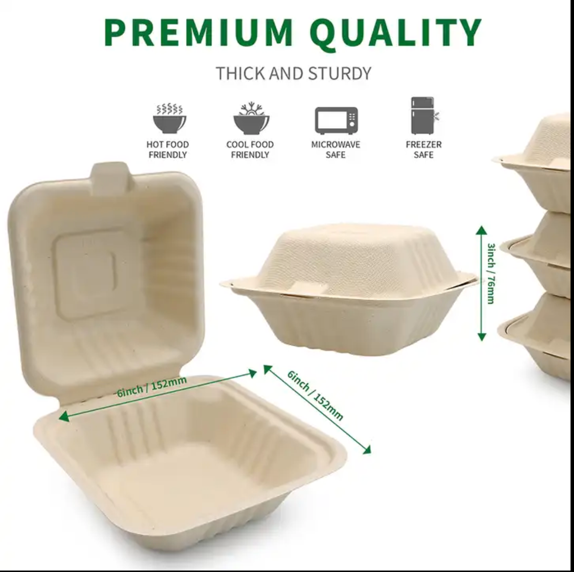 Hot!  6"-450ml Hamburger Boxes(Fold)