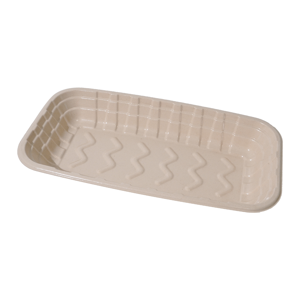 GreenPack 126oz / 3740ml Compostable Fresh Meat Tray — BPI Certified | OEM/ODM Available