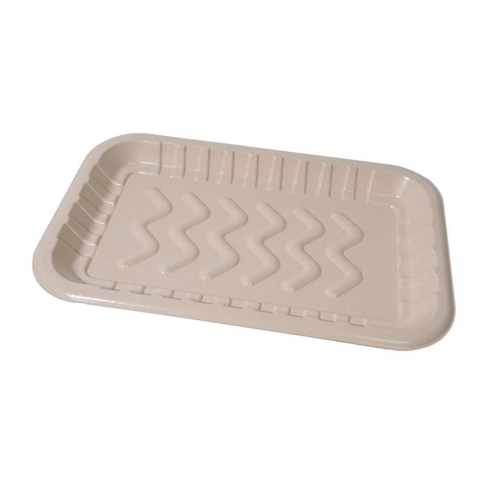 GreenPack 81oz / 2400ml Compostable Fresh Meat Tray — BPI Certified | OEM/ODM Available