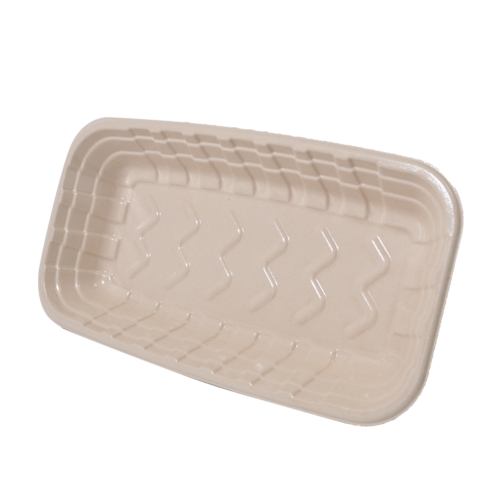 GreenPack 126oz / 3740ml Compostable Fresh Meat Tray — BPI Certified | OEM/ODM Available