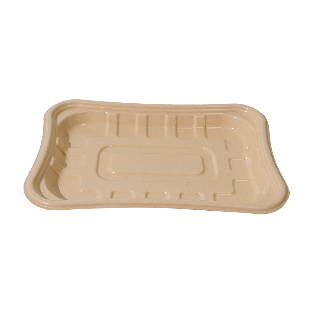FREE Mold Fees! GreenPack 26oz / 770ml Compostable Fresh Meat Tray — BPI Certified | OEM/ODM Available