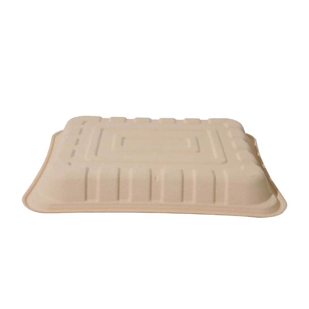 FREE Mold Fees! GreenPack 47oz / 1400ml Compostable Fresh Meat Tray — BPI Certified | OEM/ODM Available